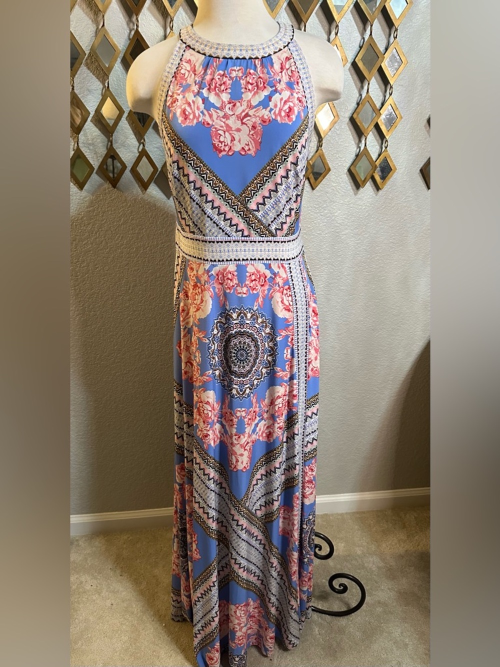 INC Floral Halter Maxi Dress